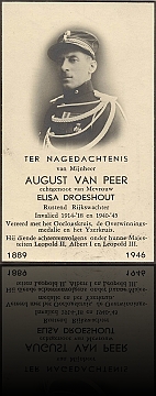 doodsprentje August Van Peer